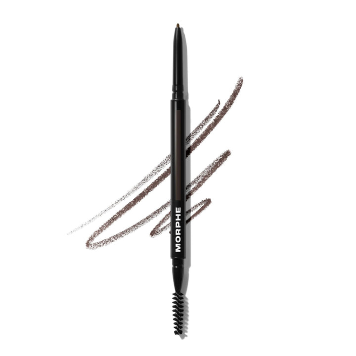 Morphe Micro Dual Eyebrow Pencil - Dual-Ended Brow Pencil Featuring a Retractable, Ultra-Precise, Pointed Tip - Richly Pigmented, Smooth-Gliding, Long-Lasting Wax Formula