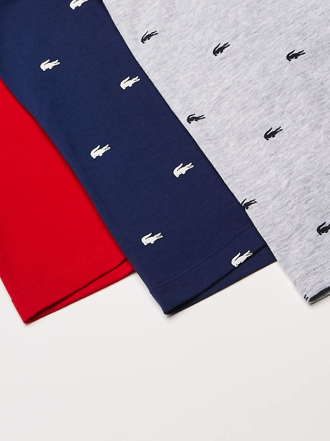 Lacoste mens Cotton Stretch Mini Croc Print Boxer Briefs, 3-pack