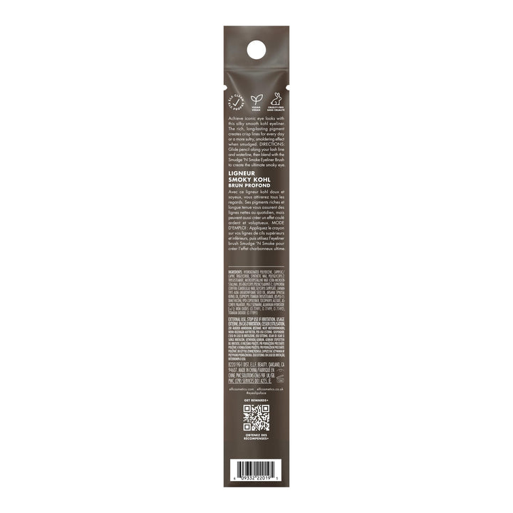 e.l.f. Smoky Kohl Eyeliner, Eye Pencil For Creating Long-Lasting, Bold, High-Pigmented Makeup Looks, Vegan &amp; Cruelty-Free