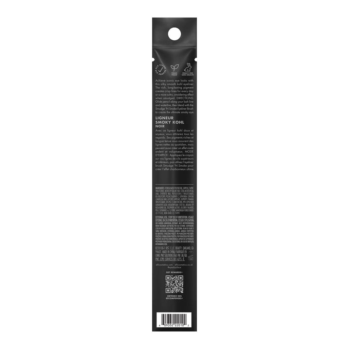e.l.f. Smoky Kohl Eyeliner, Eye Pencil For Creating Long-Lasting, Bold, High-Pigmented Makeup Looks, Vegan &amp; Cruelty-Free