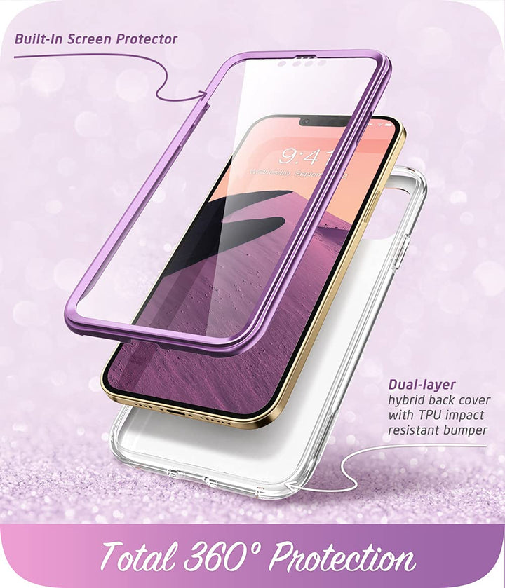 i-Blason Cosmo for iPhone 13 Pro Max Case [Built-in Screen Protector] [Military-Grade Protection] Slim Full-Body Stylish Protective Shockproof Phone Case for iPhone 13 Pro Max (Butterfly)