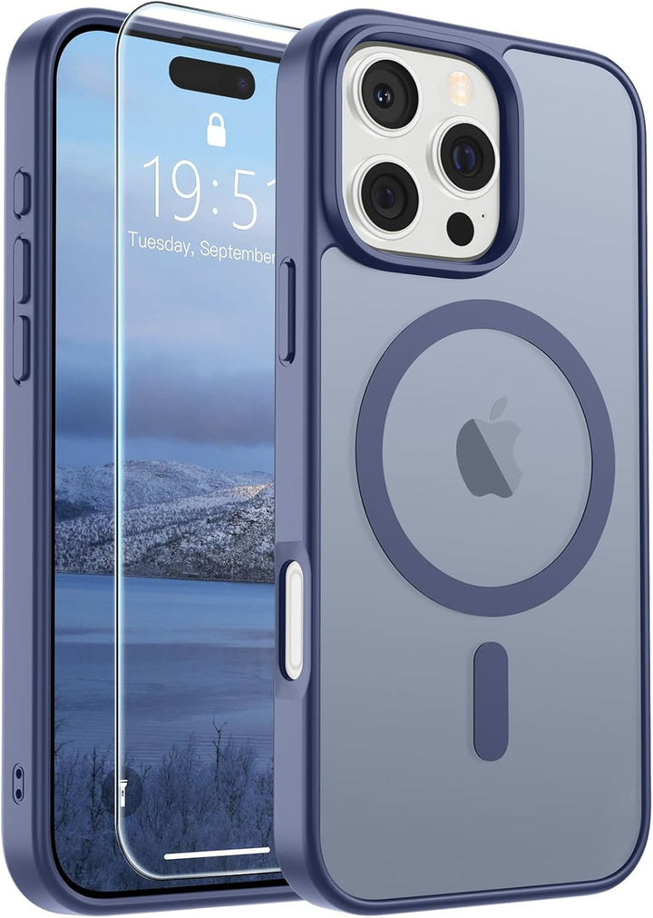 جراب SUPFINE مغناطيسي لهاتف iPhone 18 Pro Max / 17 Pro Max متوافق مع MagSafe، غطاء للتحكم في الكاميرا، غطاء سيليكون فاخر مقاوم للصدمات والسقوط لهاتف 18 Pro Max