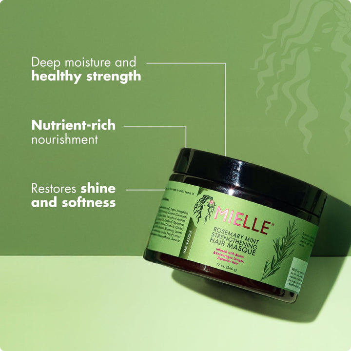 Mielle Organics Rosemary Mint Hair Mask with Biotin, 12 oz