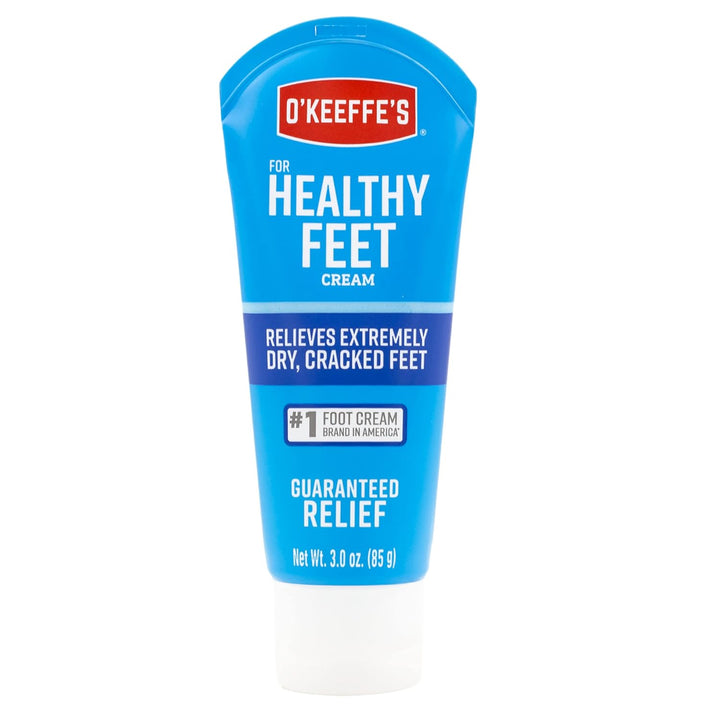 O'Keeffe's for Healthy Feet Foot Cream, Guaranteed Relief for Extremely Dry, Cracked Feet, Clinically Proven to Instantly Boost Moisture Levels, 3.0 Ounce Tube