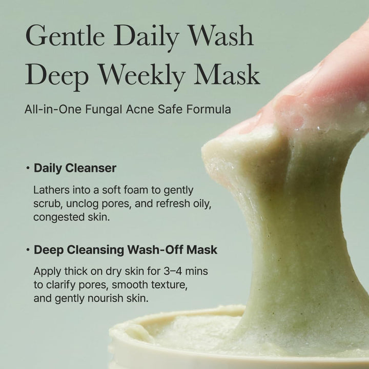 Arencia Korean Rice Mochi Face Cleanser - Face Wash, Gentle Scrub All in One for Deep Cleansing, Moisturizing, Pore Minimizing, Acne-Prone Skin, Removing Blackhead with Rice Water &amp; Green Tea