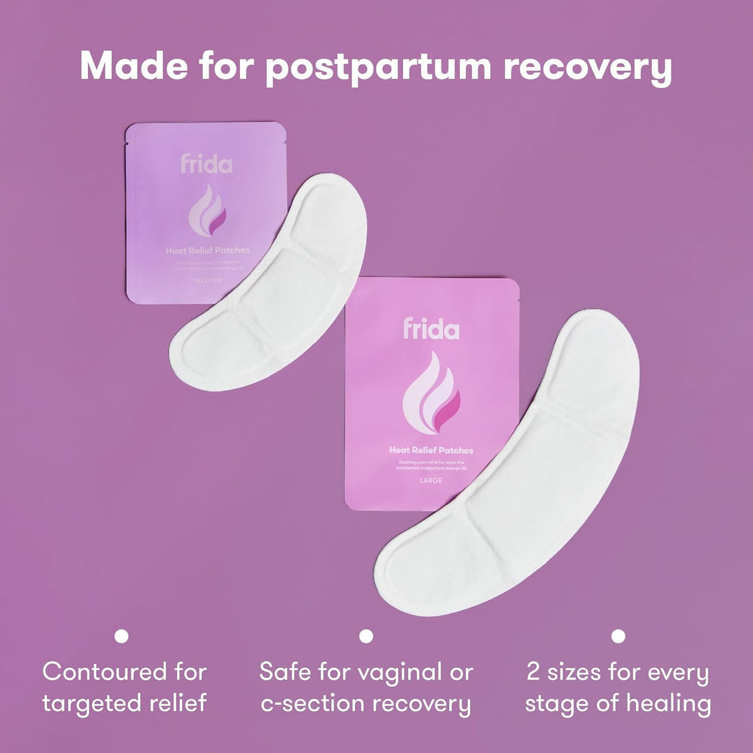 Frida Mom Uterine Recovery Patches, Heating Pad for After Birth Comfort, 8-Hours of Non-Medicated Heat Relief for Menstrual Cramping, Postpartum Essentials for New Moms, 6ct