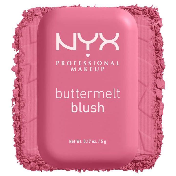 NYX PROFESSIONAL MAKEUP Buttermelt Powder Blush, Fade and Transfer-Resistant Blush, Up to 12HR Make Up Wear, Vegan Formula