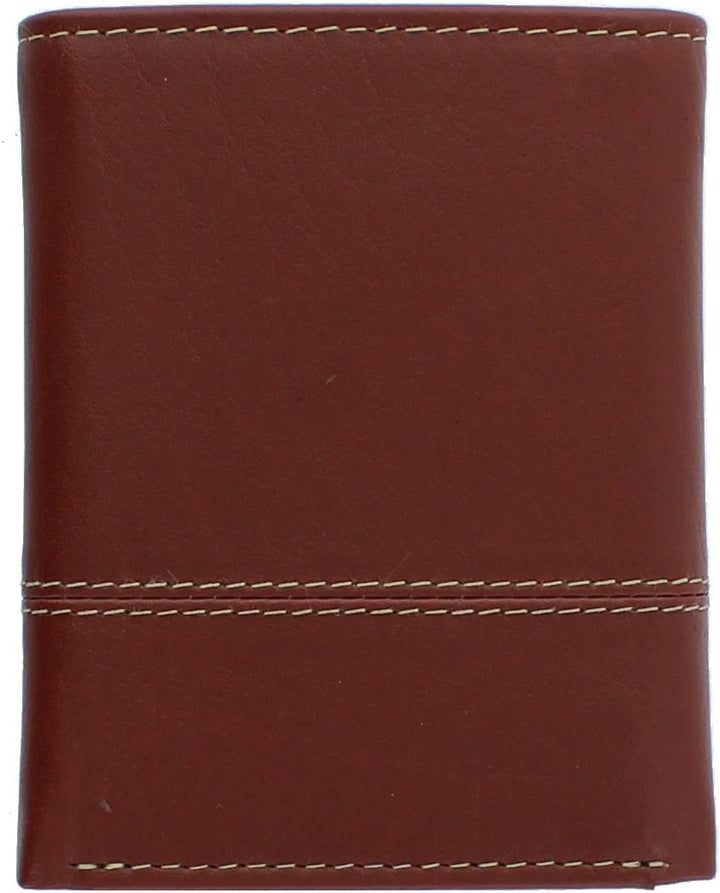 Timberland D67011/35 mens Genuine Leather Rfid Blocking Trifold Wallet, Cognac, One Size