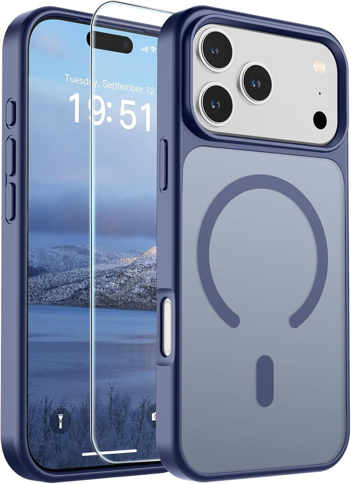 جراب SUPFINE مغناطيسي لهاتف iPhone 18 Pro Max / 17 Pro Max متوافق مع MagSafe، غطاء للتحكم في الكاميرا، غطاء سيليكون فاخر مقاوم للصدمات والسقوط لهاتف 18 Pro Max