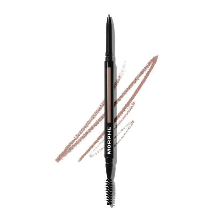 Morphe Micro Dual Eyebrow Pencil - Dual-Ended Brow Pencil Featuring a Retractable, Ultra-Precise, Pointed Tip - Richly Pigmented, Smooth-Gliding, Long-Lasting Wax Formula