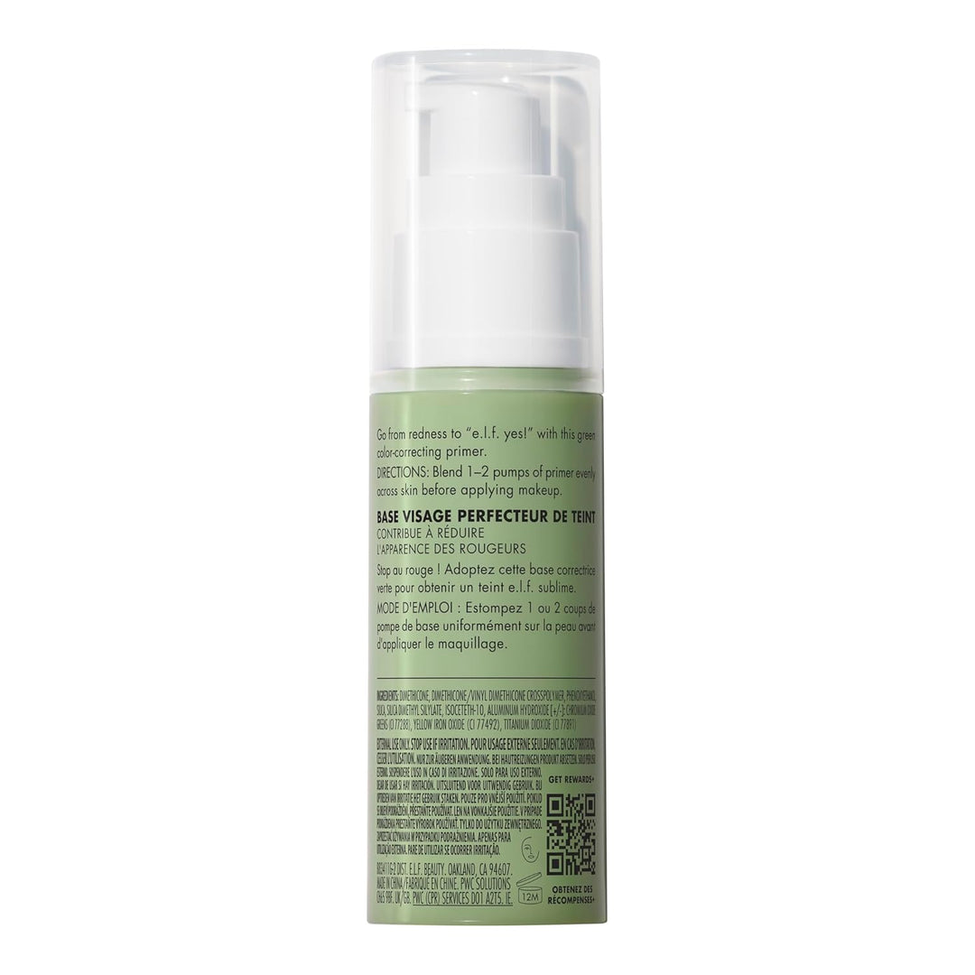 e.l.f. Tone Adjusting Face Primer, Makeup Primer For Neutralizing Uneven Skin Tones &amp; Redness, Grips Makeup To Last, Vegan &amp; Cruelty-free
