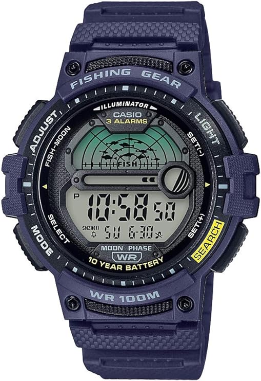 Casio Men's Fishing Timer Quartz Watch with Resin Strap WS-1200H-2AVCF - 3alababak