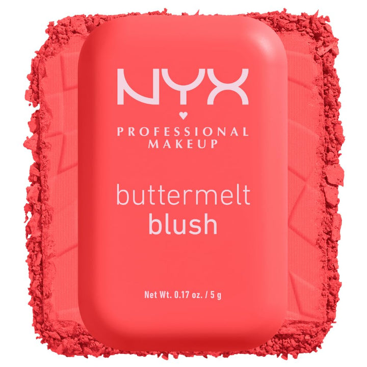 NYX PROFESSIONAL MAKEUP Buttermelt Powder Blush, Fade and Transfer-Resistant Blush, Up to 12HR Make Up Wear, Vegan Formula