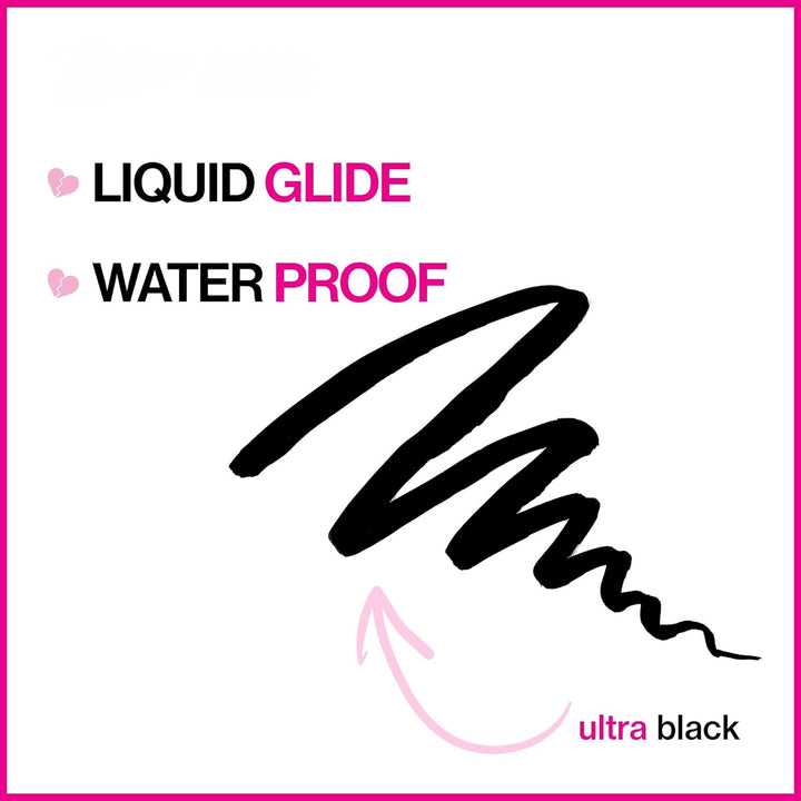 wet n wild Mega Last Breakup Proof Liquid Eyeliner - Ultra-Fine Brush, Waterproof, 16-Hour Long-Lasting Wear- Cruelty-Free & Vegan - Black