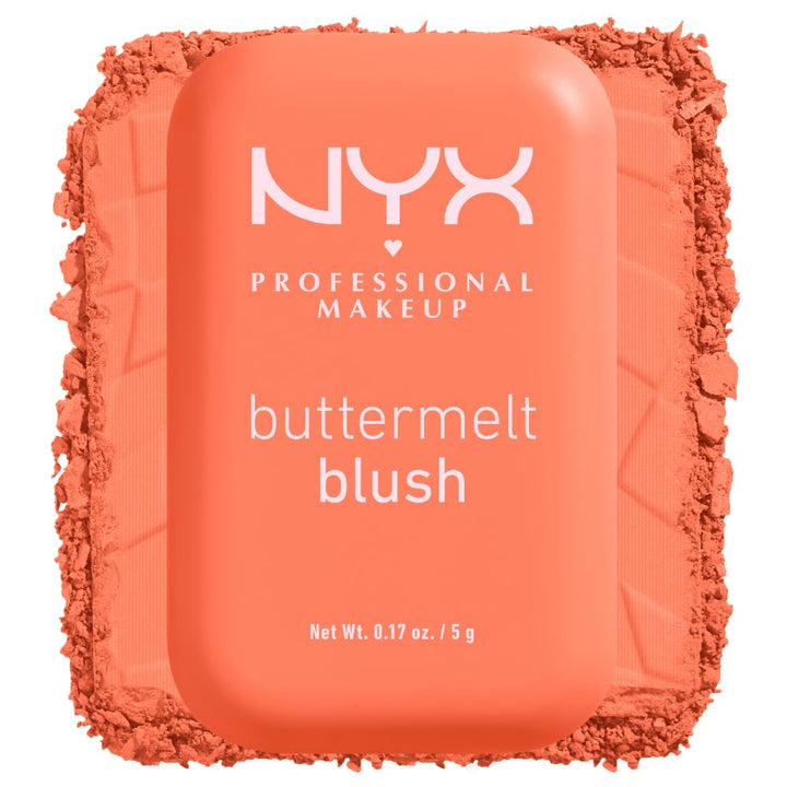 NYX PROFESSIONAL MAKEUP Buttermelt Powder Blush, Fade and Transfer-Resistant Blush, Up to 12HR Make Up Wear, Vegan Formula