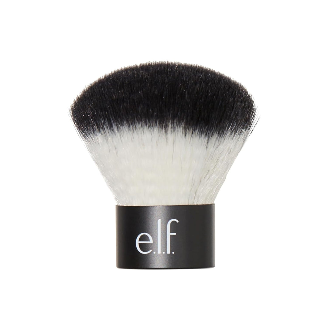 e.l.f. Kabuki Face Brush, Travel-Sized Makeup Brush For Precise & Controlled Application On-The-Go, Vegan & Cruelty-Free