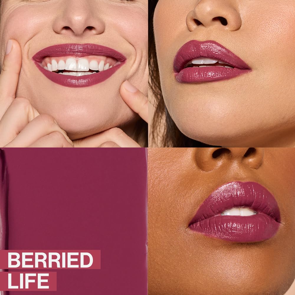 wet n wild Mega Last Rich Satin Lip Color, Rich Creamy Color with Satin Finish, Infused with Vitamin E &amp; Moisturizing Argan Oil, Lightweight, Silky-Smooth, Vegan &amp; Cruelty-Free