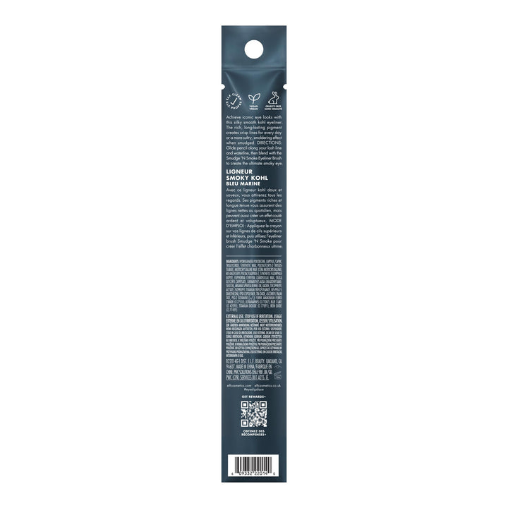 e.l.f. Smoky Kohl Eyeliner, Eye Pencil For Creating Long-Lasting, Bold, High-Pigmented Makeup Looks, Vegan &amp; Cruelty-Free