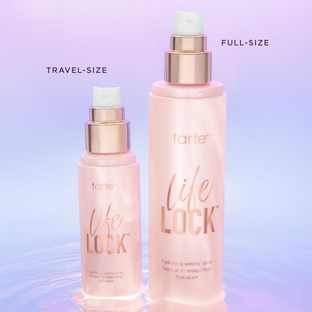 tarte Life Lock Hydrating Setting Spray – 10-in-1 Weightless Mist with Hyaluronic Acid to Hydrate &amp; Lock Long-Lasting Makeup, Waterproof, Sweatproof &amp; Transfer-Resistant, Vegan &amp; Cruelty Free