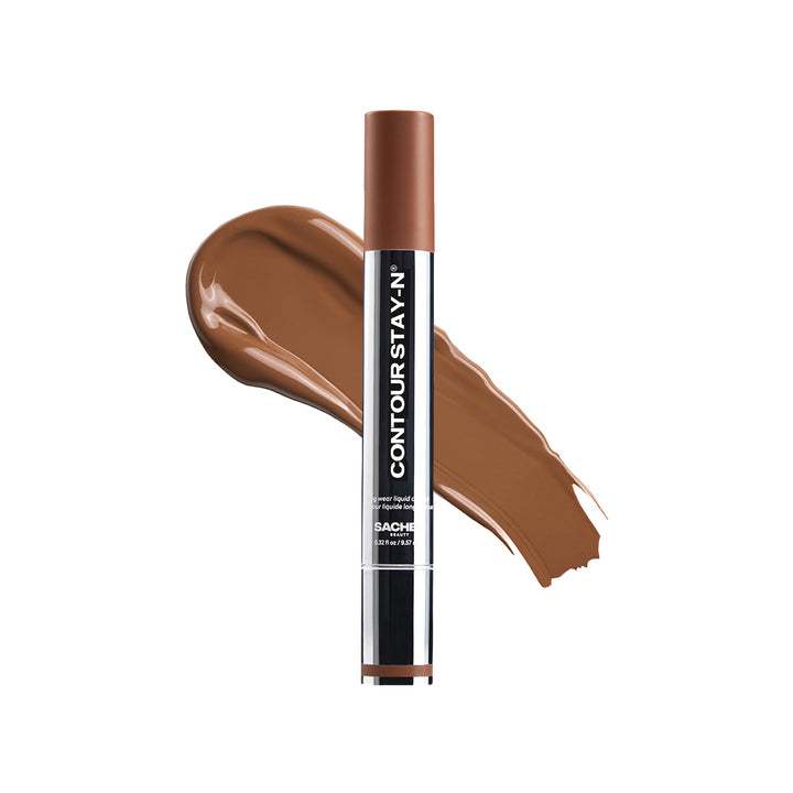 Sacheu Liquid Contour STAY-N Cream Contour, Longwear, Blendable &amp; builable formula, lightweight, transfer &amp; smudge-proof, vegan collagen, hyaluronic acid &amp; peptide