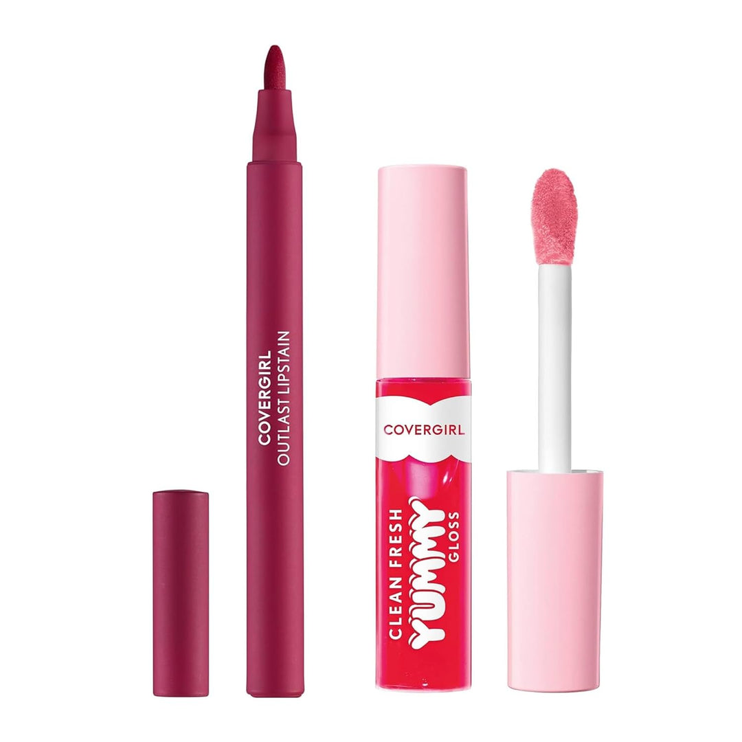 Covergirl Outlast Lipstain, Smooth Application, Precise Pen-Like Tip, Transfer-Proof, Satin Stained Finish, Vegan Formula, 0.06oz