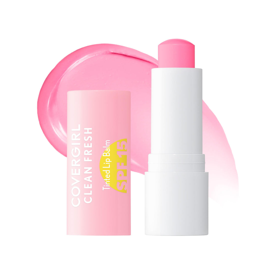 CoverGirl Clean Fresh Tinted Lip Balm, Vegan Formula, Hydrating, Natural Finish