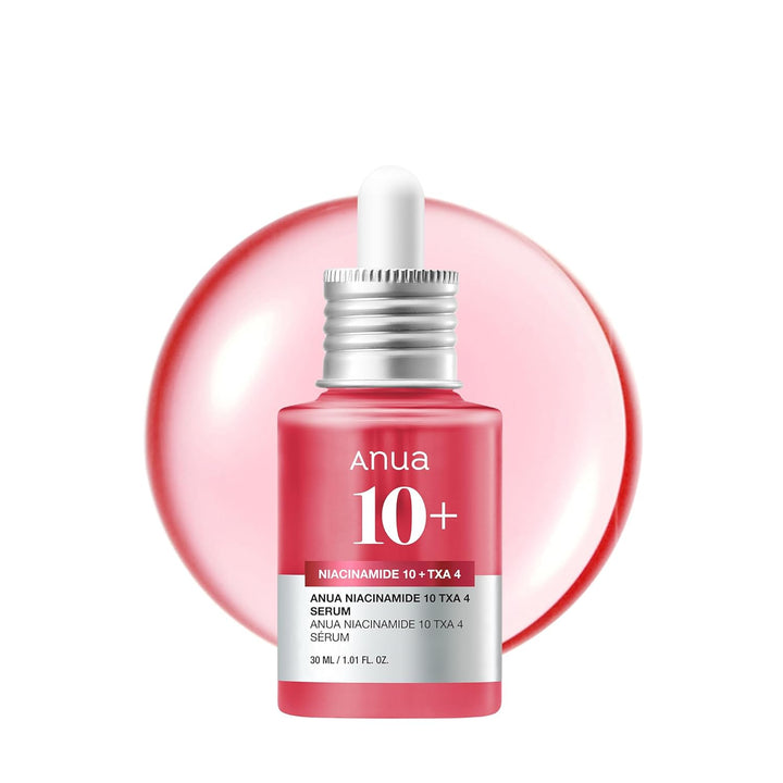 Anua Niacinamide 10 + TXA 4 Serum, Dark Spot Care, Hyaluronic Acid, Tranexamic Acid, Lightweight &amp; Hydrating All-in-One Daily Facial Serum for Glass Skin, Korean Skincare, 1.01 fl.oz