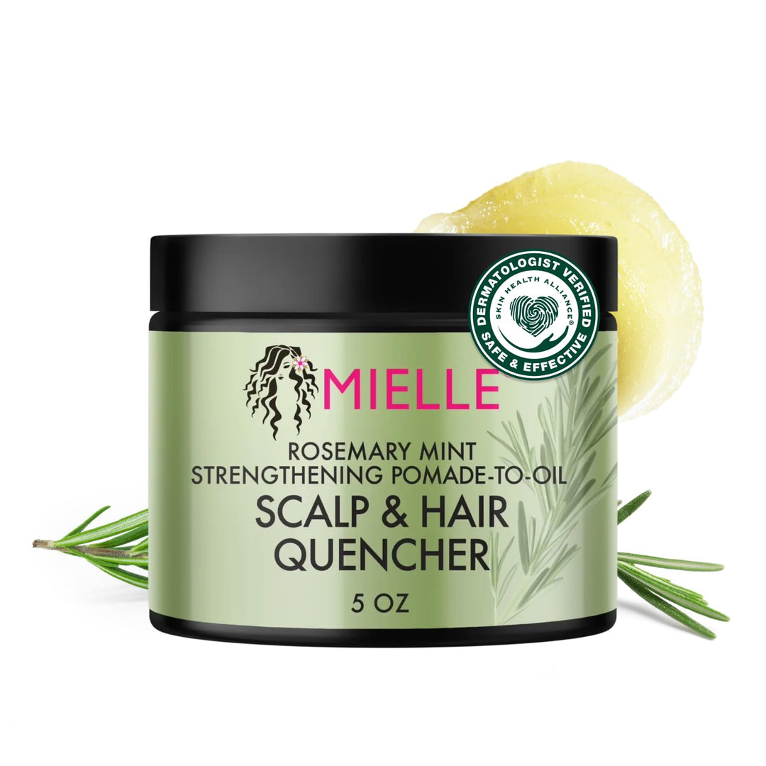 Mielle Organics Rosemary &amp; Mint Hair Pomade for Women &amp; Men - Conditioning Natural Hair Moisturizer to Quench the Scalp, Lock in Wave Patterns, Add Shine &amp; Help Protect Against Dryness (5 oz)