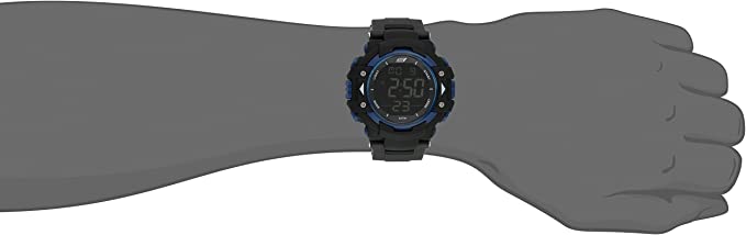 Skechers Model SR1035 Men's Digital Sports Watch - Keats Black/Blue - 3alababak
