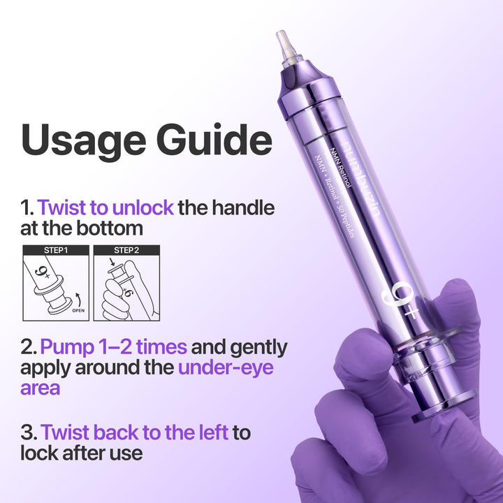 numbuzin No.9 NAD+ Retinol Eye Cream, Depuffing &amp; Firming Eye Serum for Dark Circles, Wrinkles &amp; Fine Lines, Peptides &amp; Niacinamide for Glow &amp; Undereye Radiance, Stocking Stuffers 0.33 fl oz