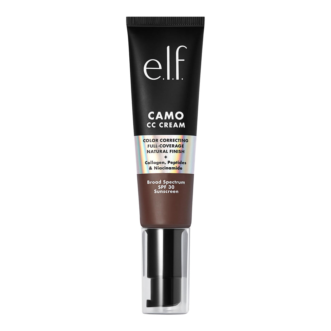 e.l.f. Camo CC Cream, Color Correcting Medium-To-Full Coverage Foundation with SPF 30, Light 210 N, 1.0 Oz (30g)