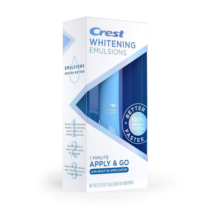 Crest Whitening Emulsions On-the-Go Leave-On Teeth Whitening Gel Pen, 0.35 Oz (10 G)