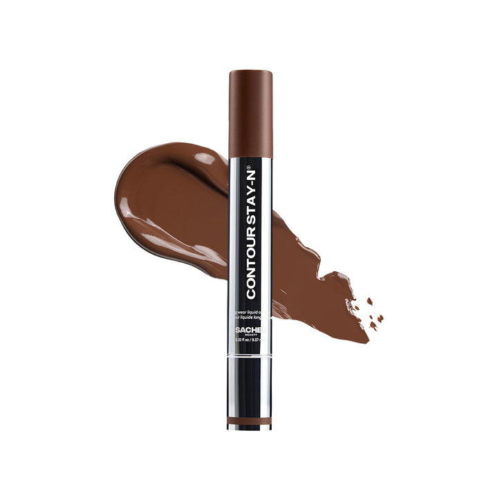 Sacheu Liquid Contour STAY-N Cream Contour, Longwear, Blendable &amp; builable formula, lightweight, transfer &amp; smudge-proof, vegan collagen, hyaluronic acid &amp; peptide