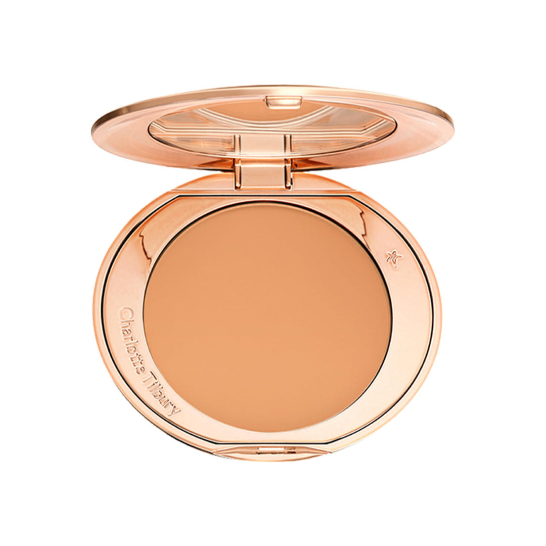 Charlotte Tilbury Airbrush Flawless Finish Setting Powder - Pore-Blurring Pressed Powder for Face Makeup to Minimize Shine with a Soft-Focus Finish - Full Size