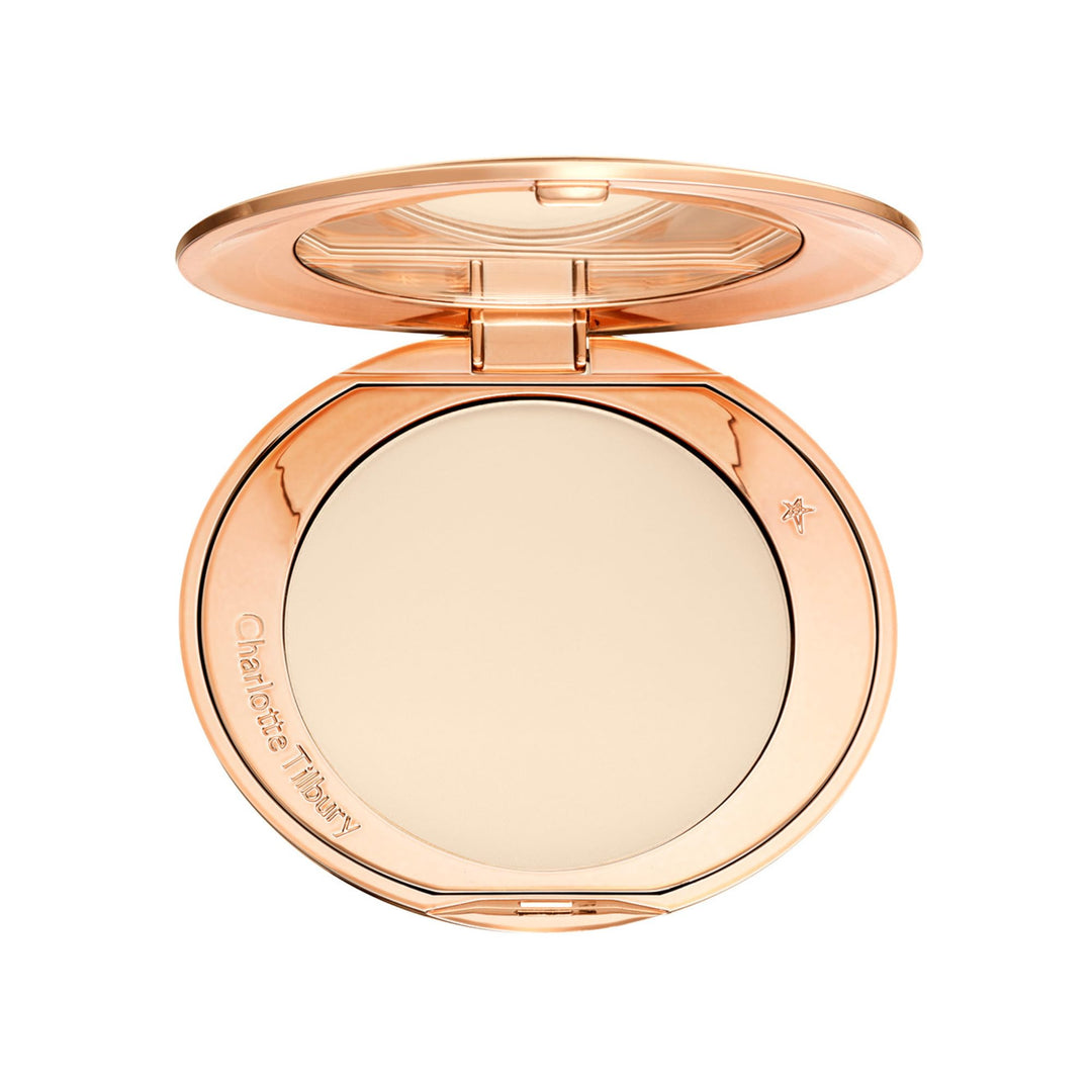 Charlotte Tilbury Airbrush Flawless Finish Setting Powder - Pore-Blurring Pressed Powder for Face Makeup to Minimize Shine with a Soft-Focus Finish - Full Size