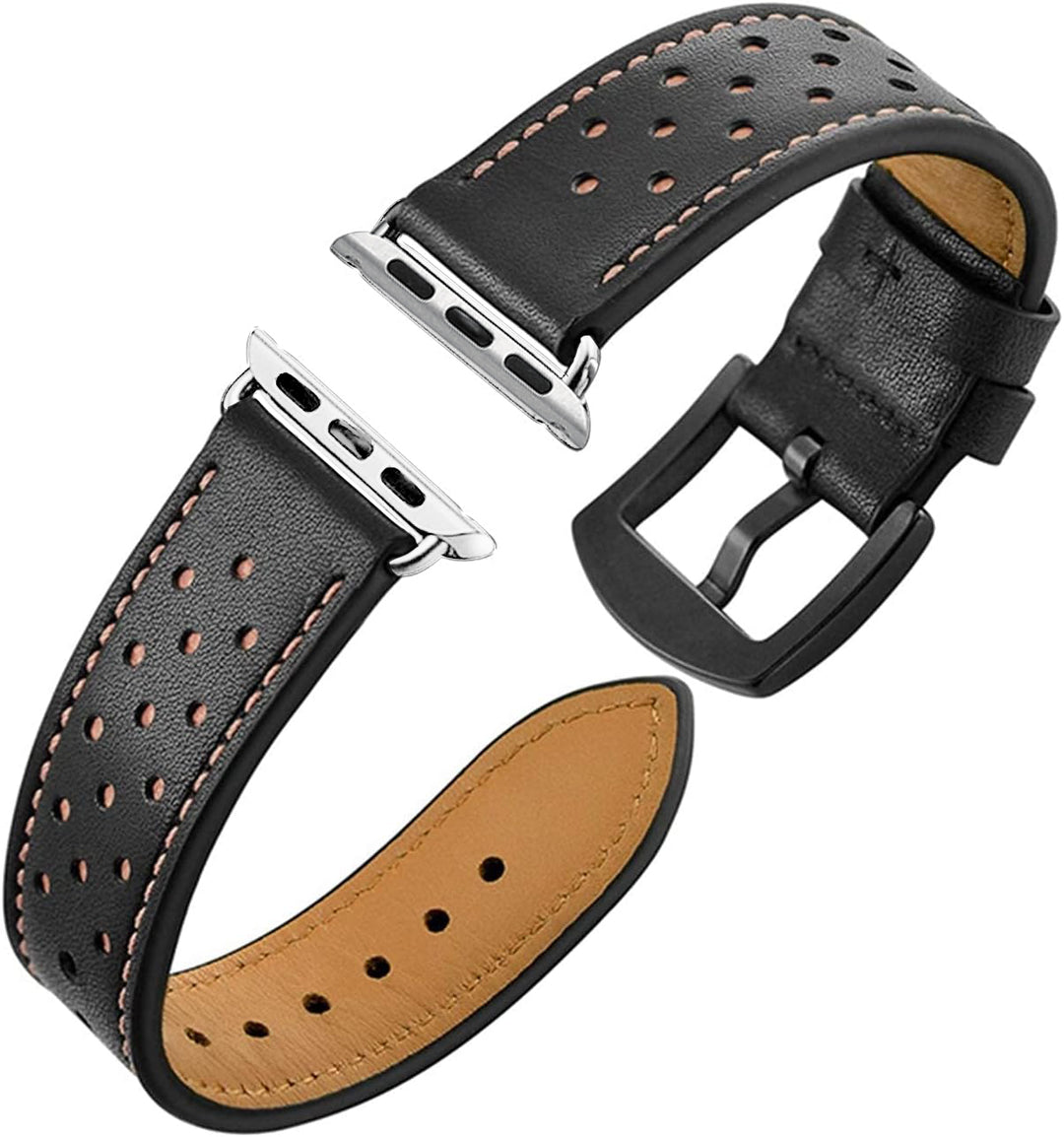 EloBeth 42mm Leather Watch Bands Compatible with Apple Watch – Stylish and Durable Strap