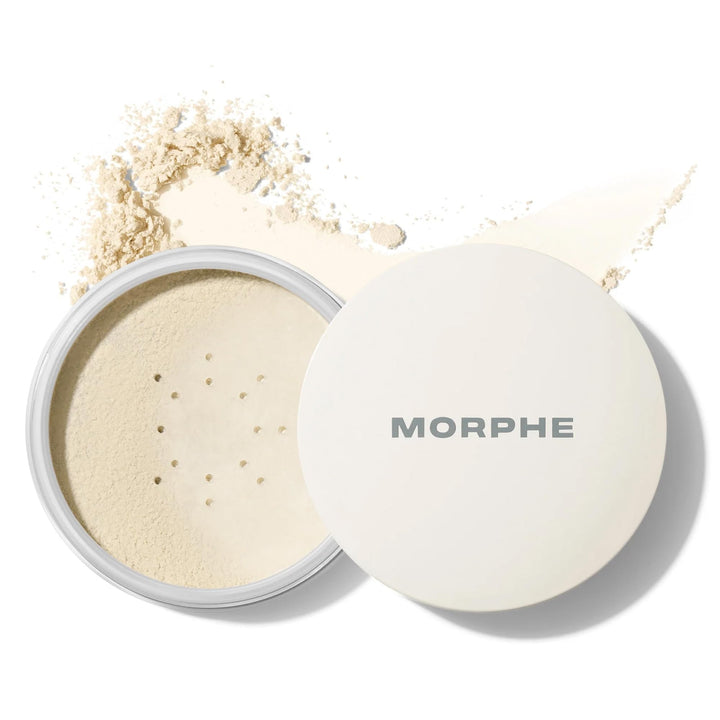 Morphe Bake &amp; Set Brightening Setting Powder - Lightweight, Talc-Free, Loose Powder for Face Makeup with a Soft, Natural Finish - Minimizes Shine for Up to 24HR