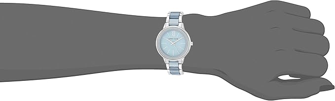 Anne Klein AK/1413LBSV Women's Resin Bracelet Watch - Light Blue/Silver