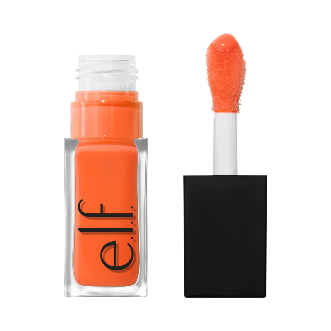 e.l.f. Glow Reviver Plumping Lip Oil, Tinted Lip Plumper For A High-Shine, Plump Finish, Infused With Jojoba Oil, Vegan &amp; Cruelty-Free, Apricot Feelings