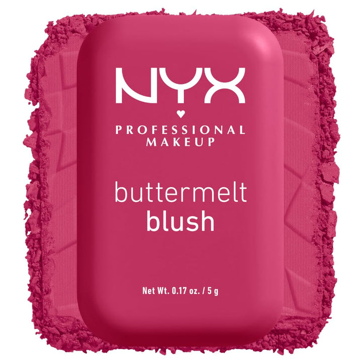 NYX PROFESSIONAL MAKEUP Buttermelt Powder Blush, Fade and Transfer-Resistant Blush, Up to 12HR Make Up Wear, Vegan Formula