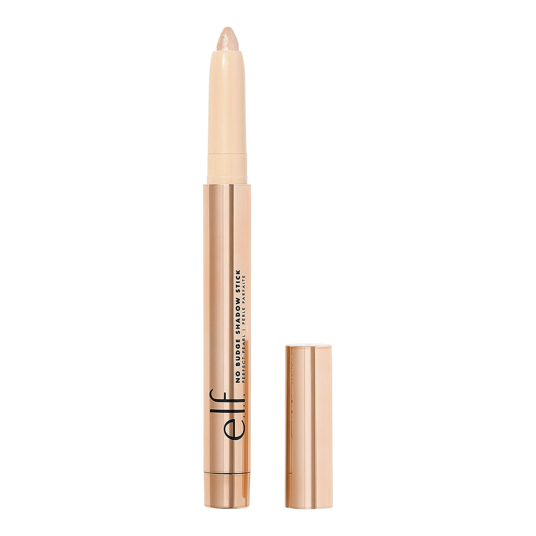 e.l.f. No Budge Shadow Stick, Long-Lasting Cream Eyeshadow Stick For High-Pigment, Metallic Color, Vegan & Cruelty-Free, Perfect Pearl