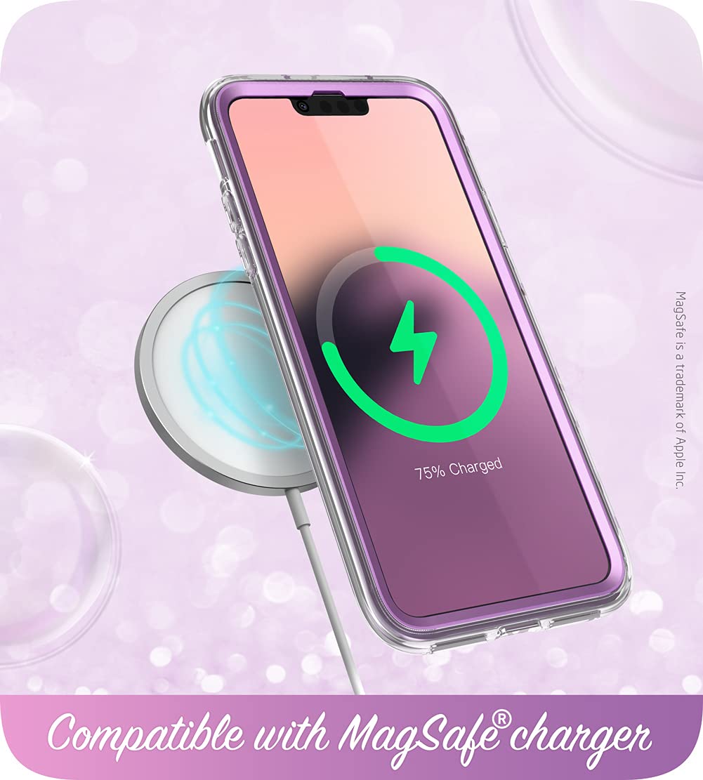 i-Blason Cosmo for iPhone 13 Pro Max Case [Built-in Screen Protector] [Military-Grade Protection] Slim Full-Body Stylish Protective Shockproof Phone Case for iPhone 13 Pro Max (Butterfly)