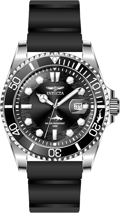 INVICTA Pro Diver Men 43mm Stainless Steel Steel Black dial PC32 Quartz 47161