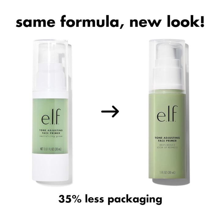 e.l.f. Tone Adjusting Face Primer, Makeup Primer For Neutralizing Uneven Skin Tones &amp; Redness, Grips Makeup To Last, Vegan &amp; Cruelty-free
