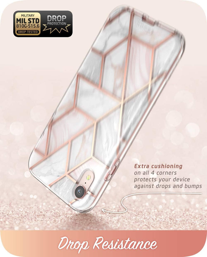 i-Blason iPhone XR Case Full-body Glitter Sparkle with Built-in Screen Protector Cover Marble