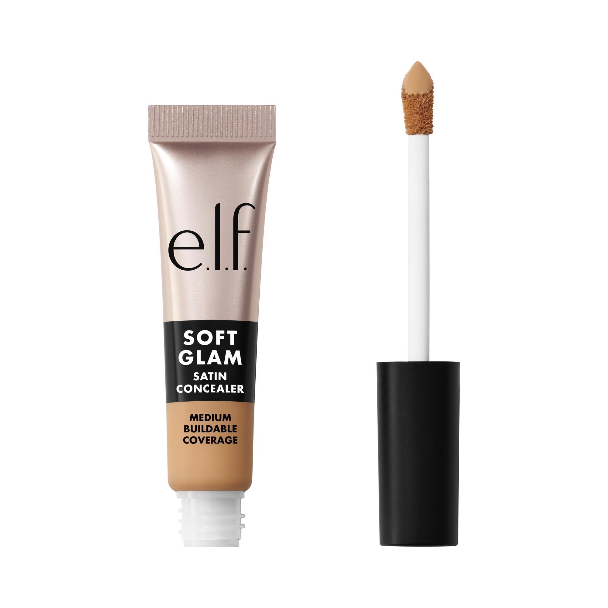e.l.f. Soft Glam Satin Concealer, Medium Coverage For Blemishes & Under-Eye, Crease-Resistant, Long Lasting, Vegan & Cruelty-Free