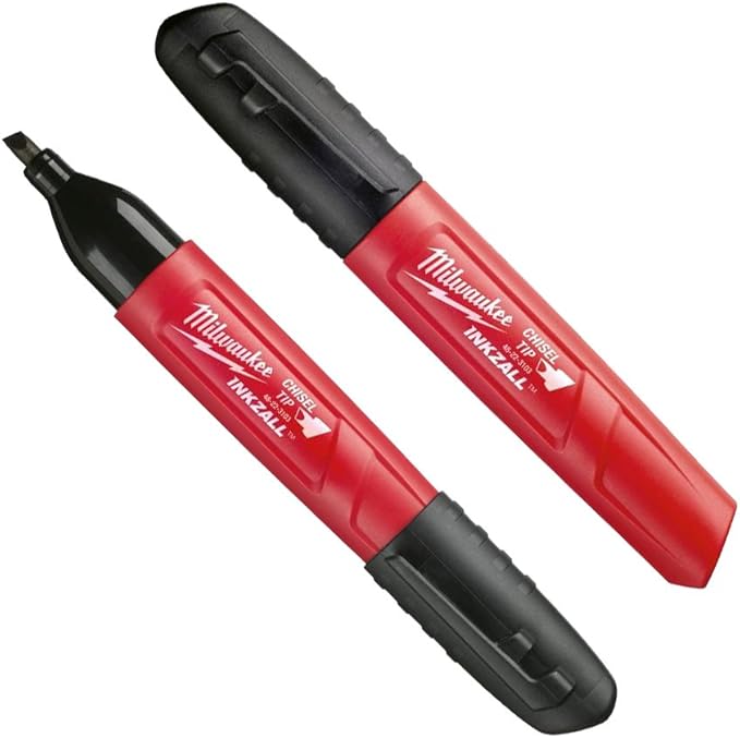 Milwaukee 48-22-3103 Inkzall Chisel Tip Multi Surface Jobsite Marker - 2 Pack