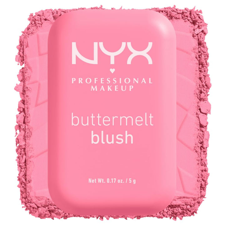NYX PROFESSIONAL MAKEUP Buttermelt Powder Blush, Fade and Transfer-Resistant Blush, Up to 12HR Make Up Wear, Vegan Formula