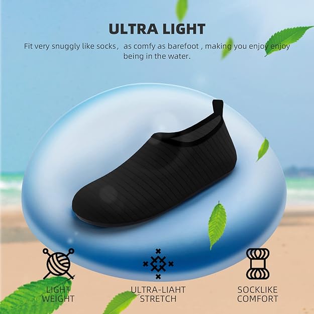 Water Shoes for Women Men Quick-Dry Aqua Socks Swim Beach Barefoot