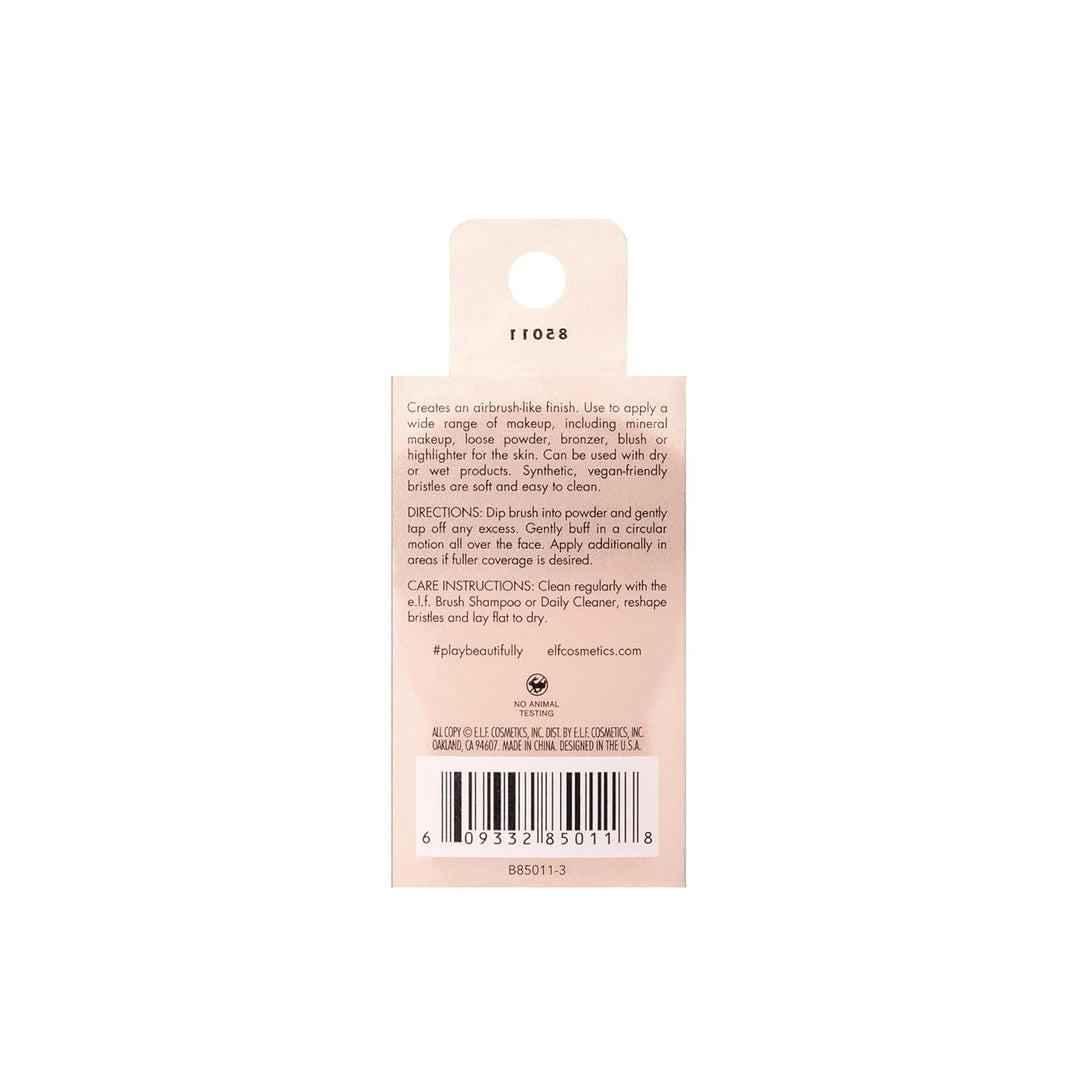 e.l.f. Kabuki Face Brush, Travel-Sized Makeup Brush For Precise & Controlled Application On-The-Go, Vegan & Cruelty-Free